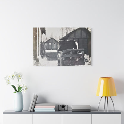 Yellowstone Bear Satin Canvas Stretched