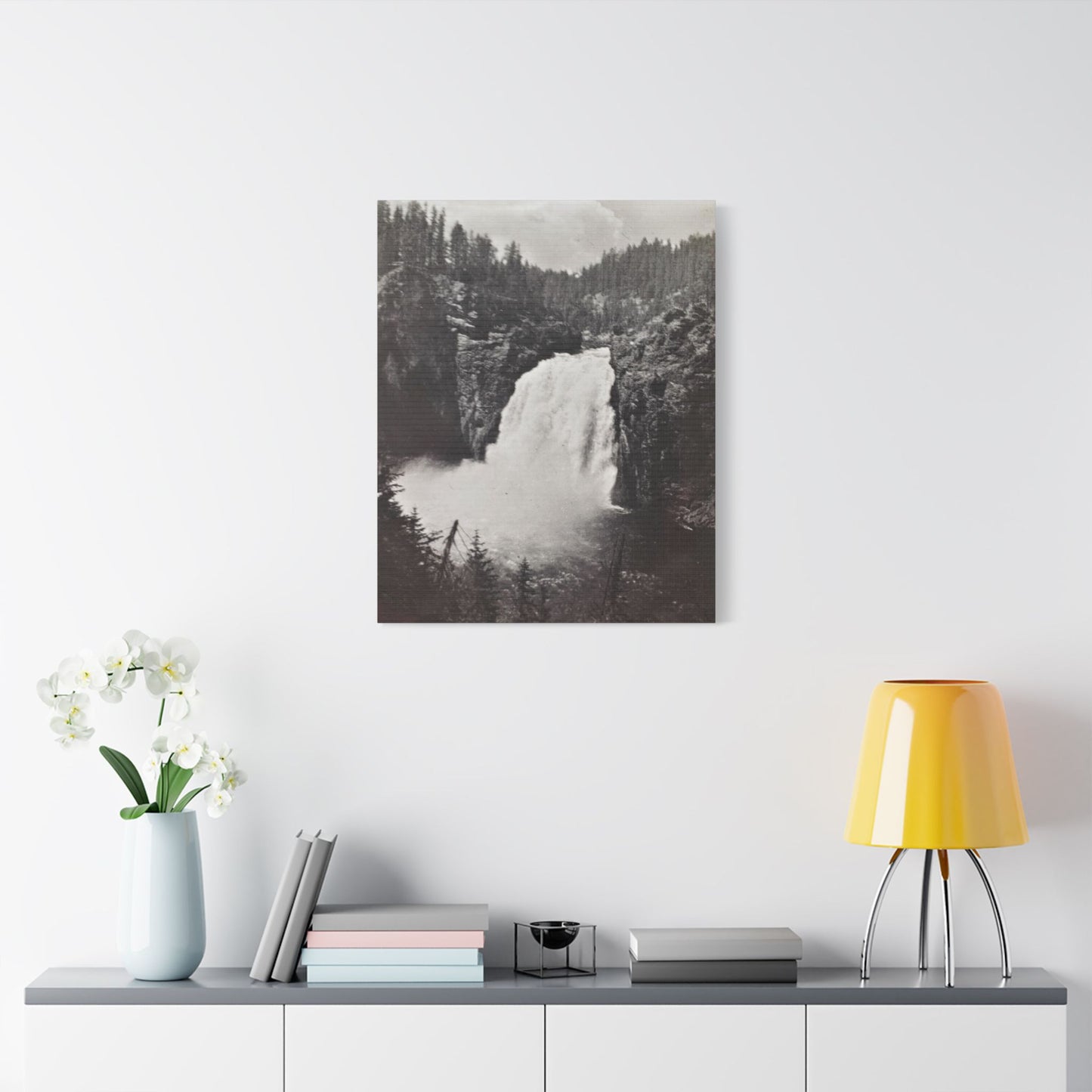 Upper Falls Yellowstone Satin Canvas, Stretched