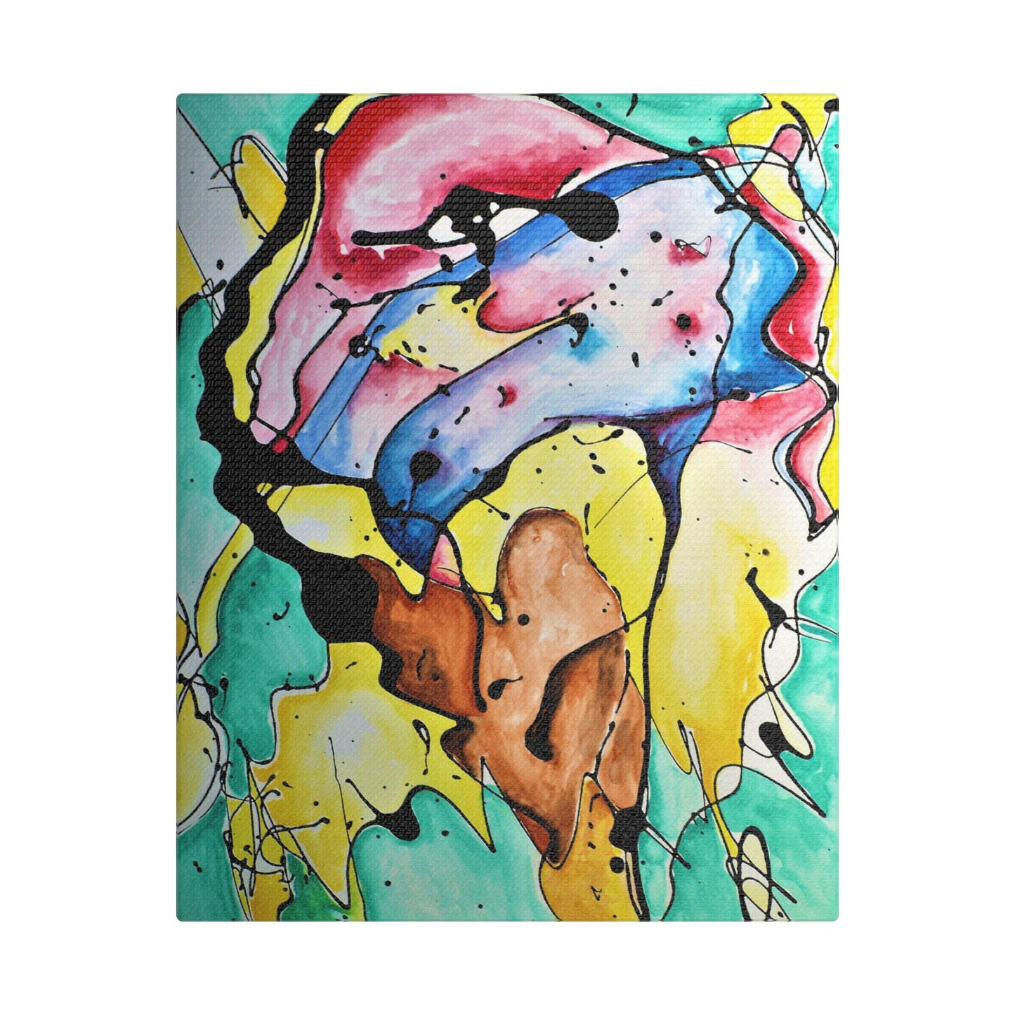 3rd Eye Sundae Satin Canvas Stretched - Kia Day Design