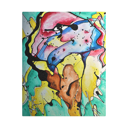 3rd Eye Sundae Satin Canvas Stretched - Kia Day Design