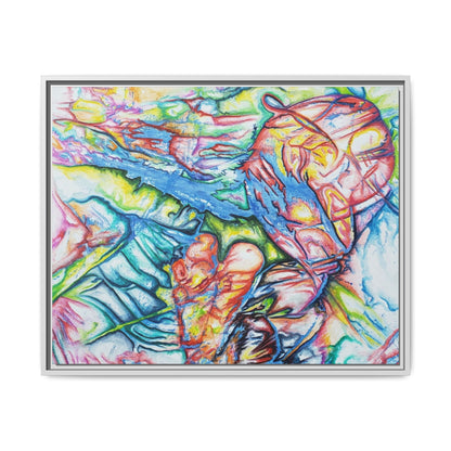 Multi-Color Abstract Framed Canvas Art Print - Kia Day Design