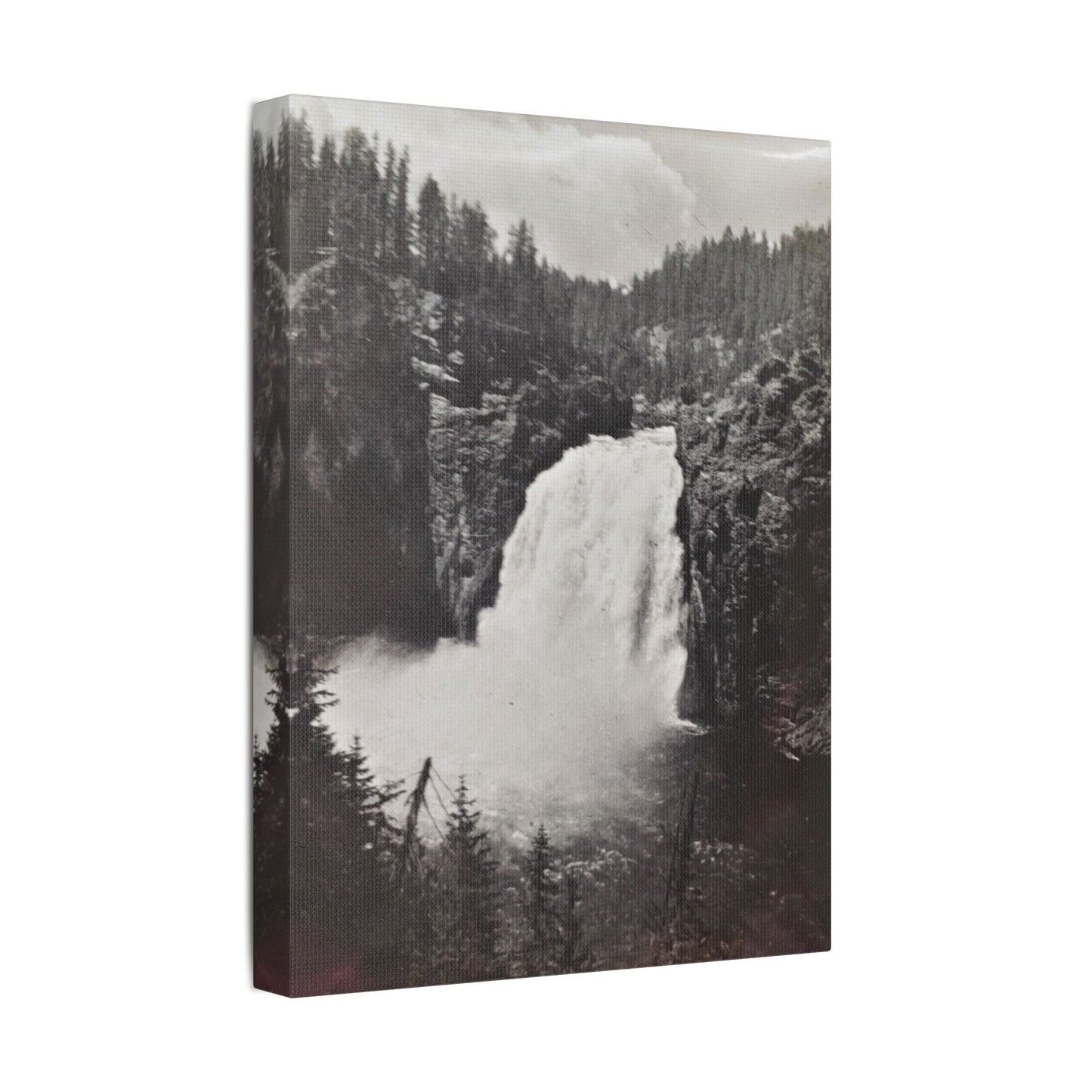 Upper Falls Yellowstone Satin Canvas, Stretched