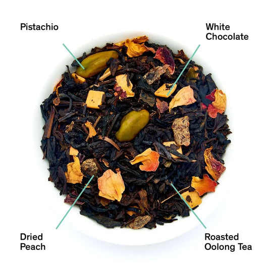 Dark Iris - Peach Pistachio Oolong Tea - - Beverages > Teas > Oolong Teas