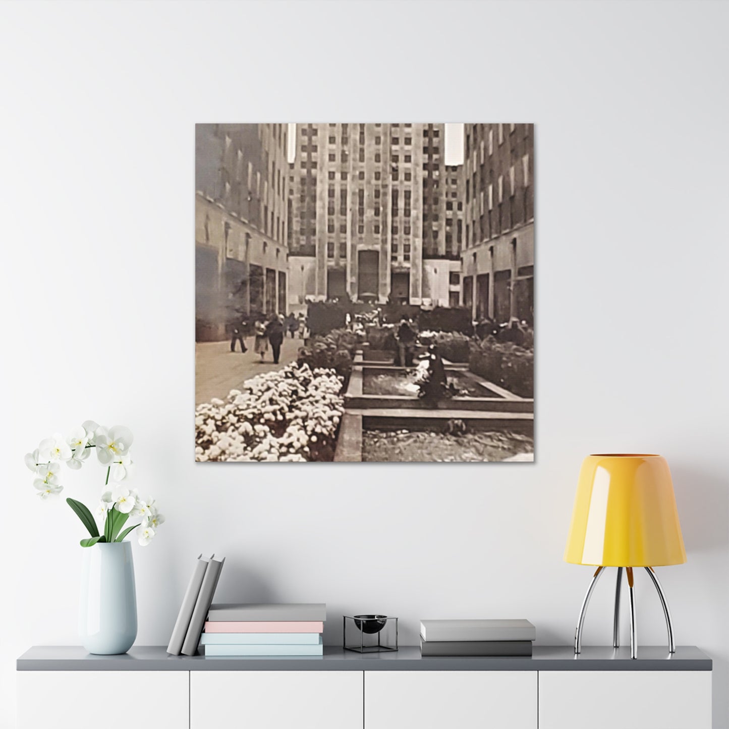 Rockefeller Plaza Canvas Gallery Wraps