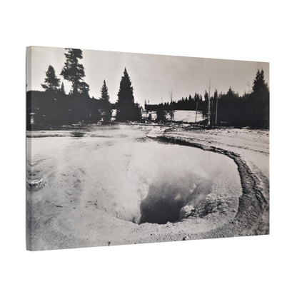 Morning Glory Pool Yellowstone Satin Canvas Stretched