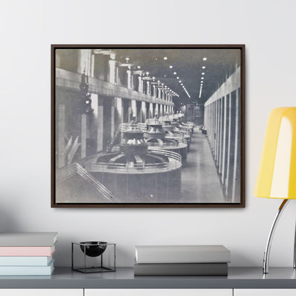 Boulder Dam Powerhouse Gallery Canvas Wraps Horizontal Frame 24″ x 20″ Walnut 1.25"