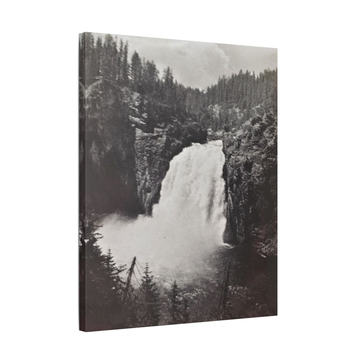 Upper Falls Yellowstone Satin Canvas, Stretched