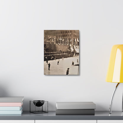 Rockefeller Plaza Easter 1945 Stretched Canvas 1.5" 11″ x 14″