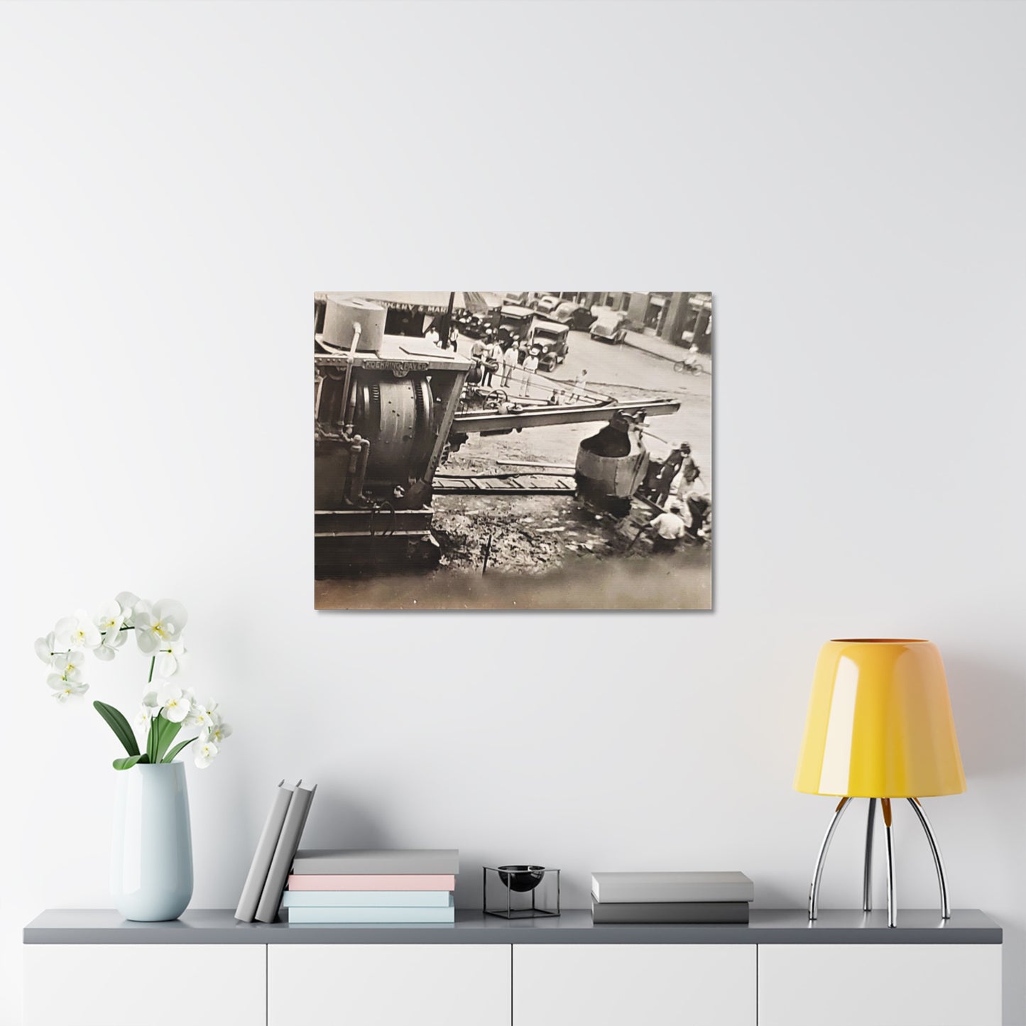 Concrete Worker Stretched Canvas