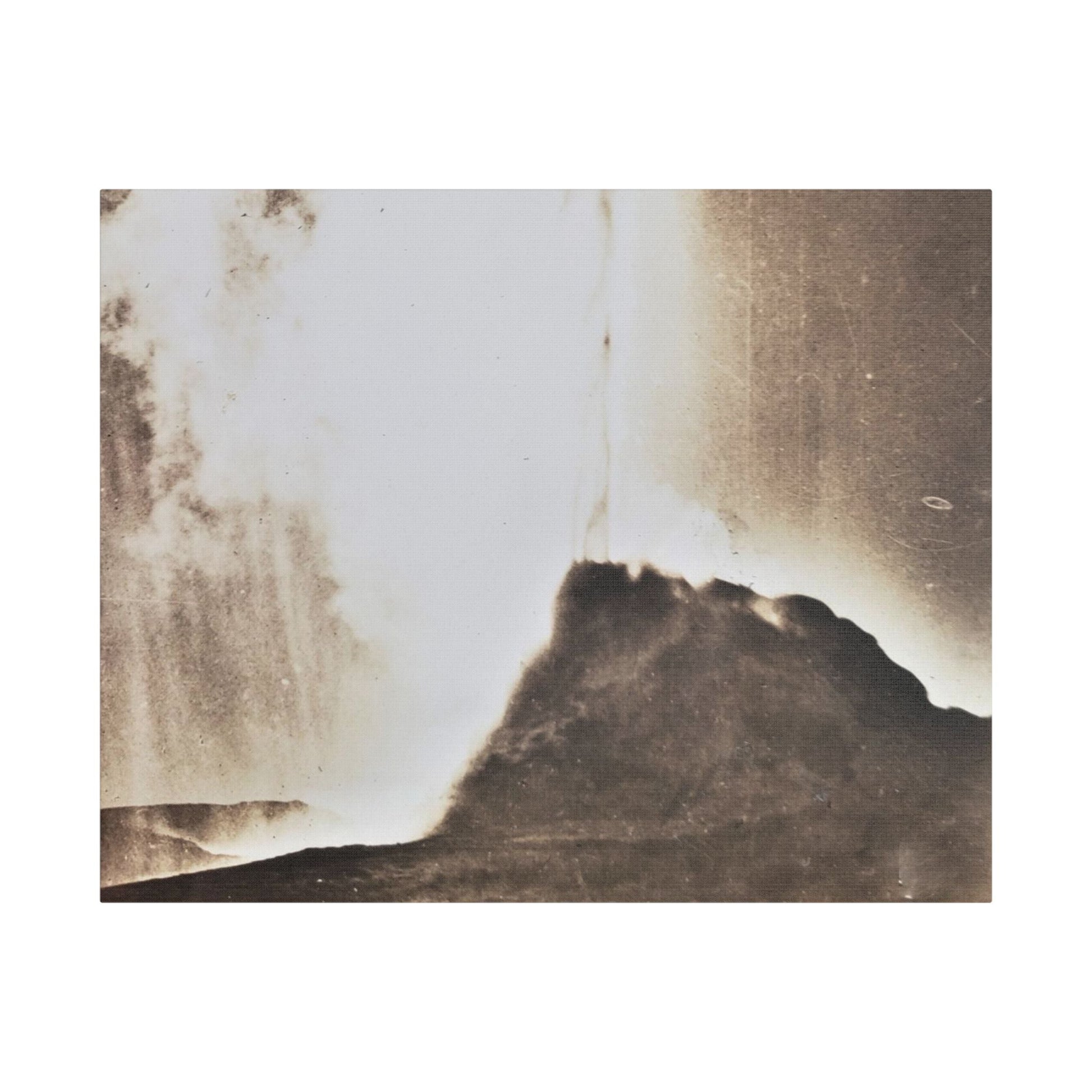 White Dome Geyser Yellowstone Satin Canvas Stretched
