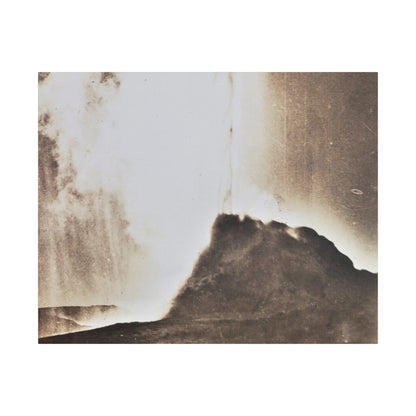 White Dome Geyser Yellowstone Satin Canvas Stretched