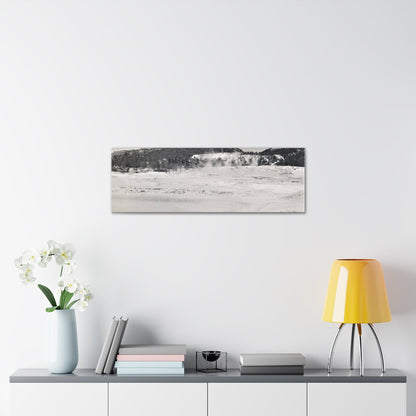 Mammoth Hot Springs Yellowstone Canvas Gallery Wraps 36″ x 12″ 1.25"