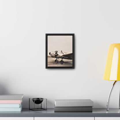 Refueling Mid-Contintent Chief Line 1939 Gallery Canvas Wraps Vertical Frame 8″ x 10″ Premium Gallery Wraps (1.25″) Black