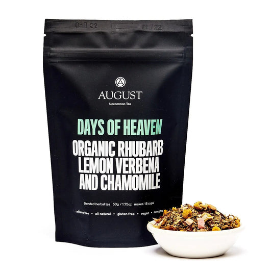 Days of Heaven - Rhubarb Verbena Chamomile Tea Caffeine Free - 15 cup bag - Beverages > Teas > Herbal Teas
