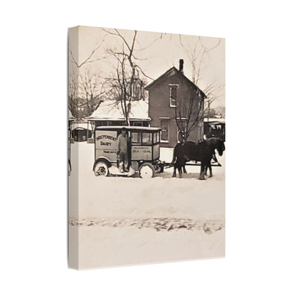 Milk Man Satin Canvas Stretched