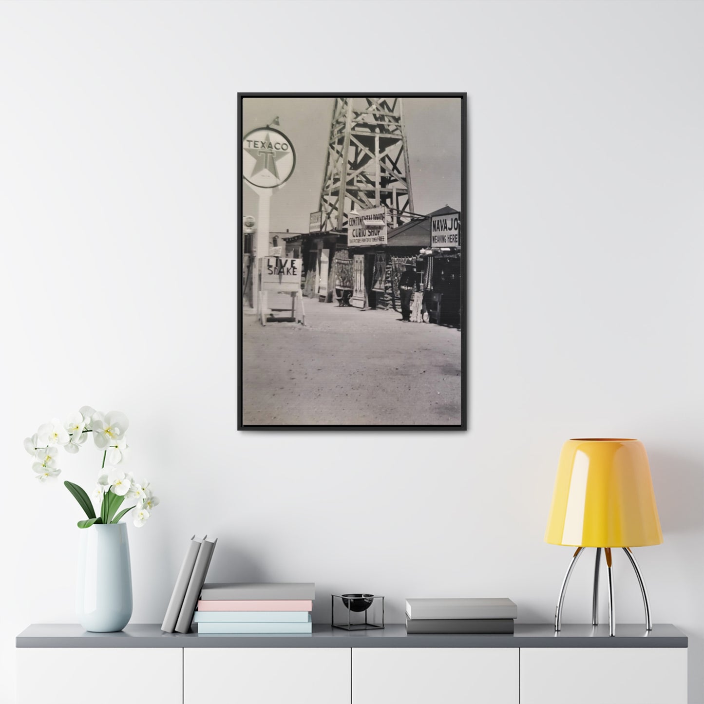 Texaco Station Continental Divide Gallery Canvas Wraps, Vertical Frame