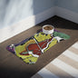 Strawberry Fields Forever Pet Feeding Mats - Bone shape (30" × 18") White - food mat