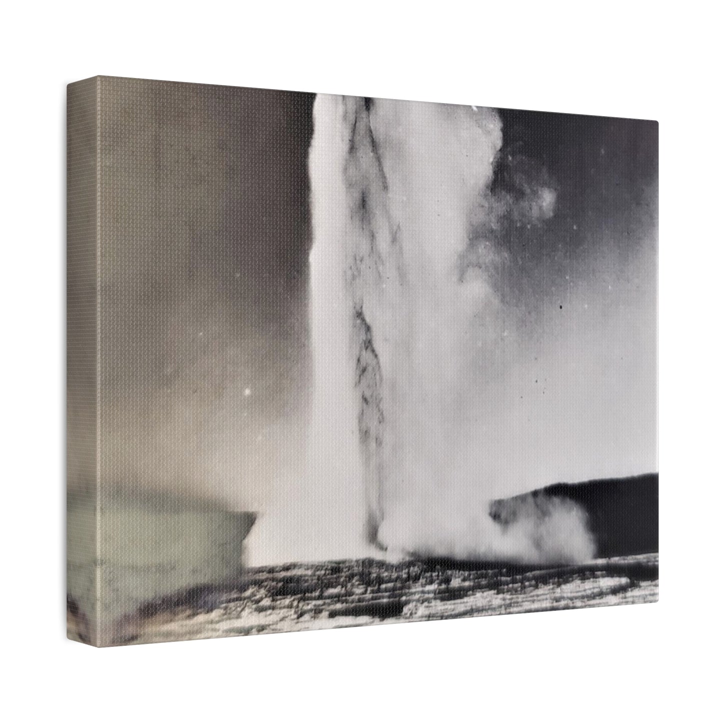 Old Faithful Geyser Yellowstone Stretched Canvas