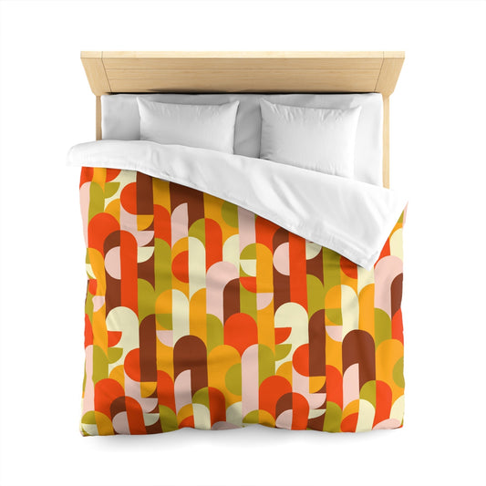 Vibrant Retro Microfiber Duvet Cover - Kia Day Design