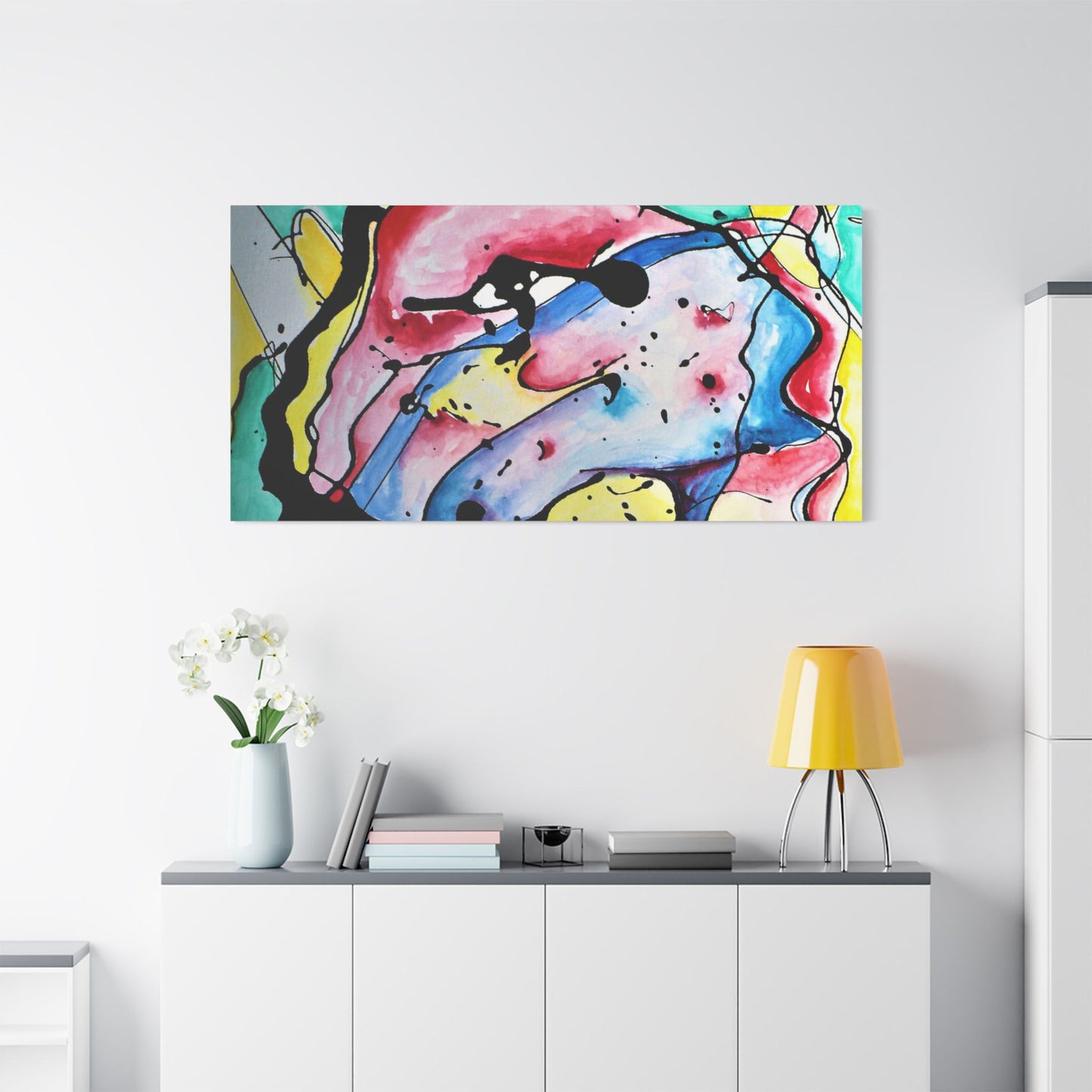 3rd Eye Sundae Satin Canvas Stretched - Kia Day Design