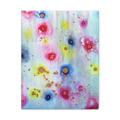 Raining Blooms Stretched Canvas 1.5" 11″ x 14″