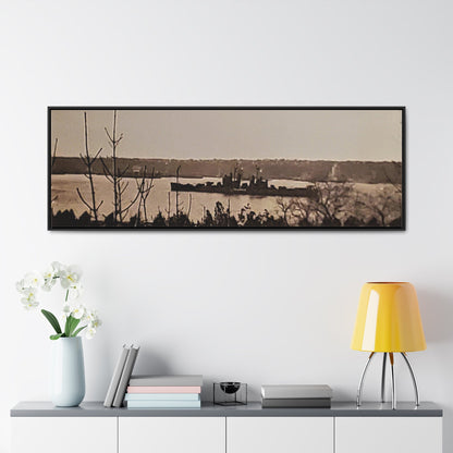 Navy Day New York October 27th 1945 Gallery Canvas Wraps Horizontal Frame 60″ x 20″ Black 1.25"