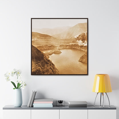 San Gabriel Dirt Fill Dam #1 Gallery Canvas Wraps, Square Frame Printify