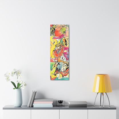 Colorful Abstract Canvas Gallery Wraps 12″ x 36″ 1.25"