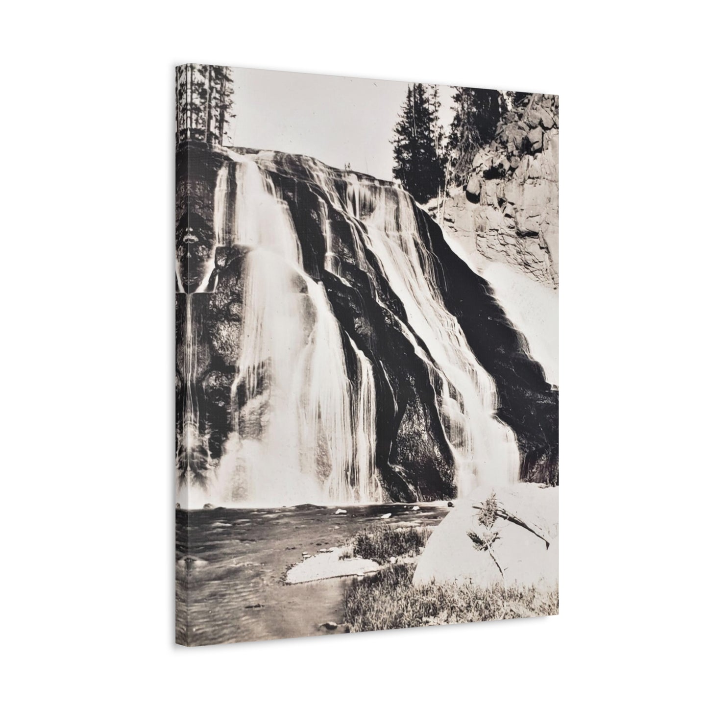 Gibbon Falls Yellowstone Stretched Canvas