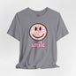 Smile Floral Womens T-Shirt - Positive Vibes Tee- Cloud 16 Clothing Co.- {{Product type}}