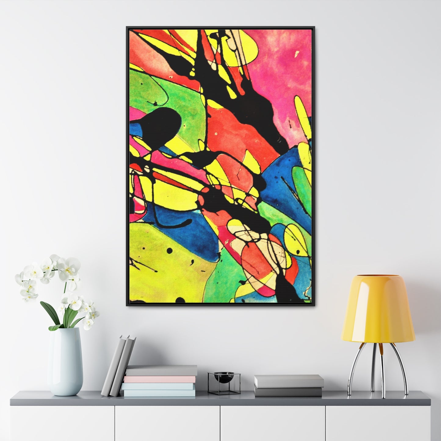 Exploding Earth Gallery Canvas Wraps, Vertical Frame