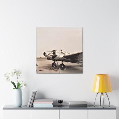 Refueling Mid-Contintent Chief Line Omaha Airport 1939 Canvas Gallery Wraps 30″ x 30″ 1.25"