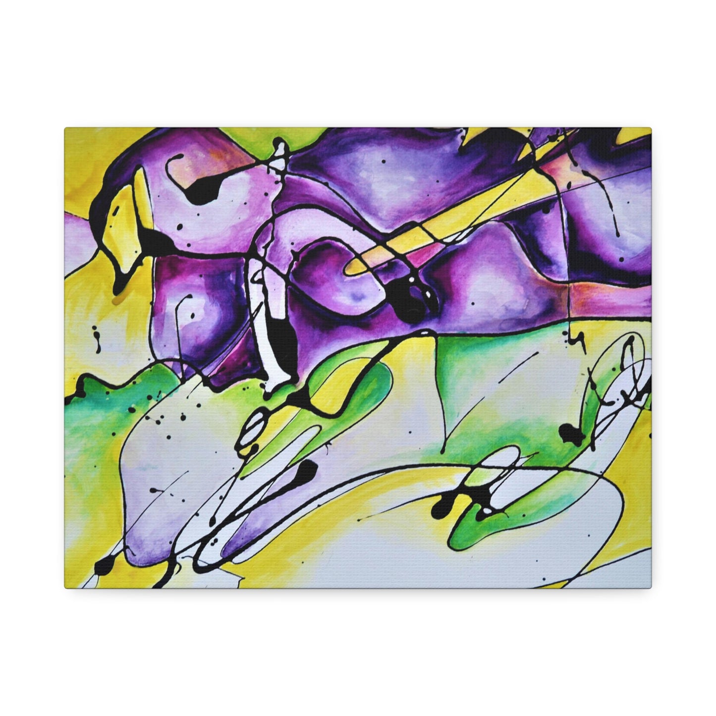 Purple Mountains Stretched Canvas