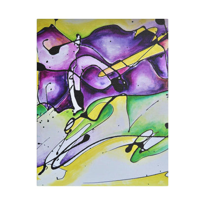 Purple Mountains Satin Canvas Stretched 11″ x 14″ (Vertical) 1.5"