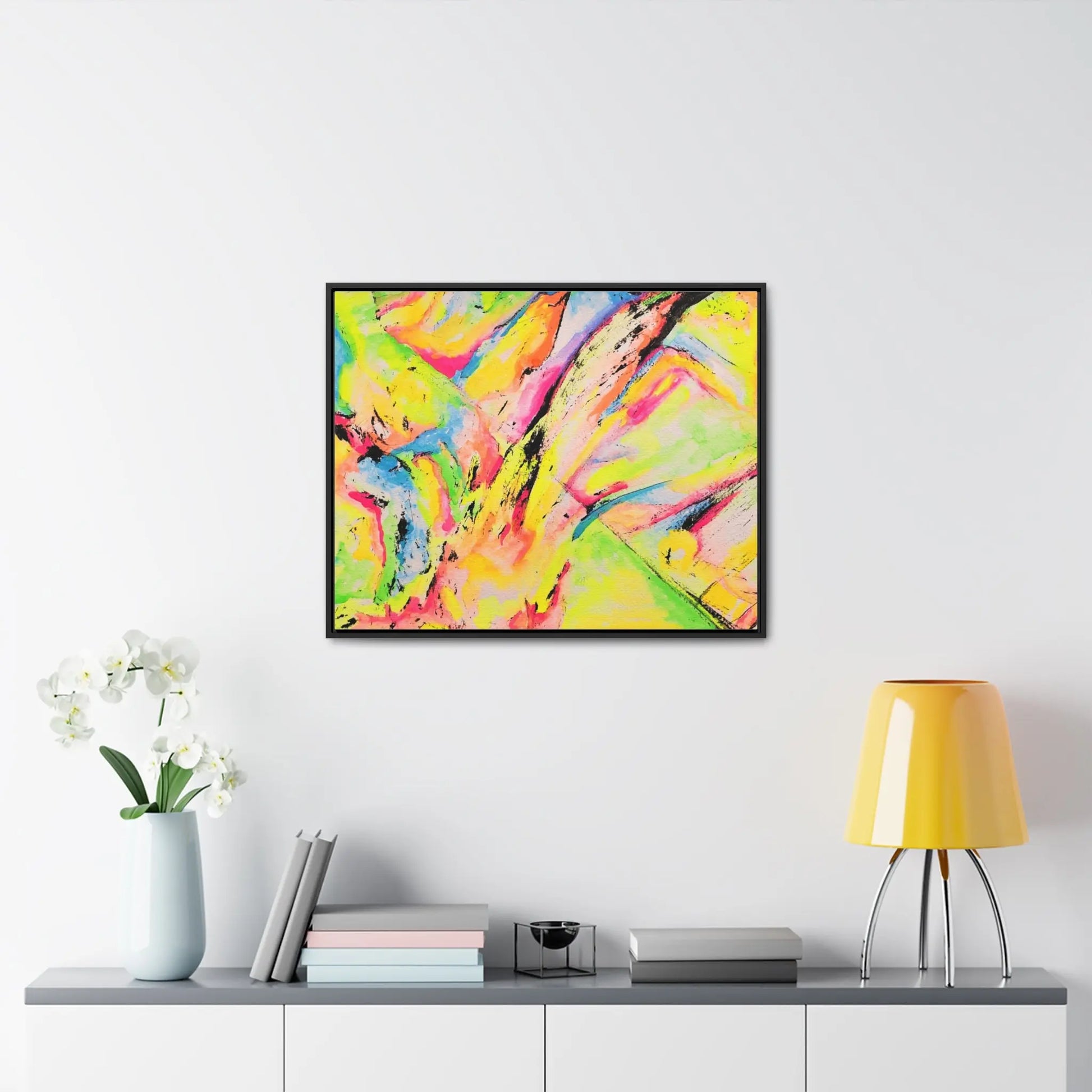 Neon Fire Gallery Canvas Wraps, Horizontal Frame