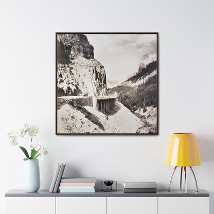 Golden Gate Canyon Colorado Gallery Canvas Wraps Square Frame 36″ x 36″ Premium Gallery Wraps (1.25″) Walnut