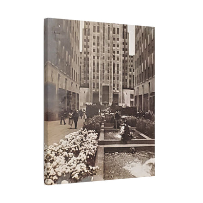 Rockefeller Plaza Satin Canvas Stretched