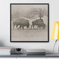 Buffalo at Redwood Falls Gallery Canvas Wraps Square Frame 24″ x 24″ Premium Gallery Wraps (1.25″)