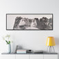 Black Hills Mount Rushmore Gallery Canvas Wraps Horizontal Frame 60″ x 20″ Black 1.25"
