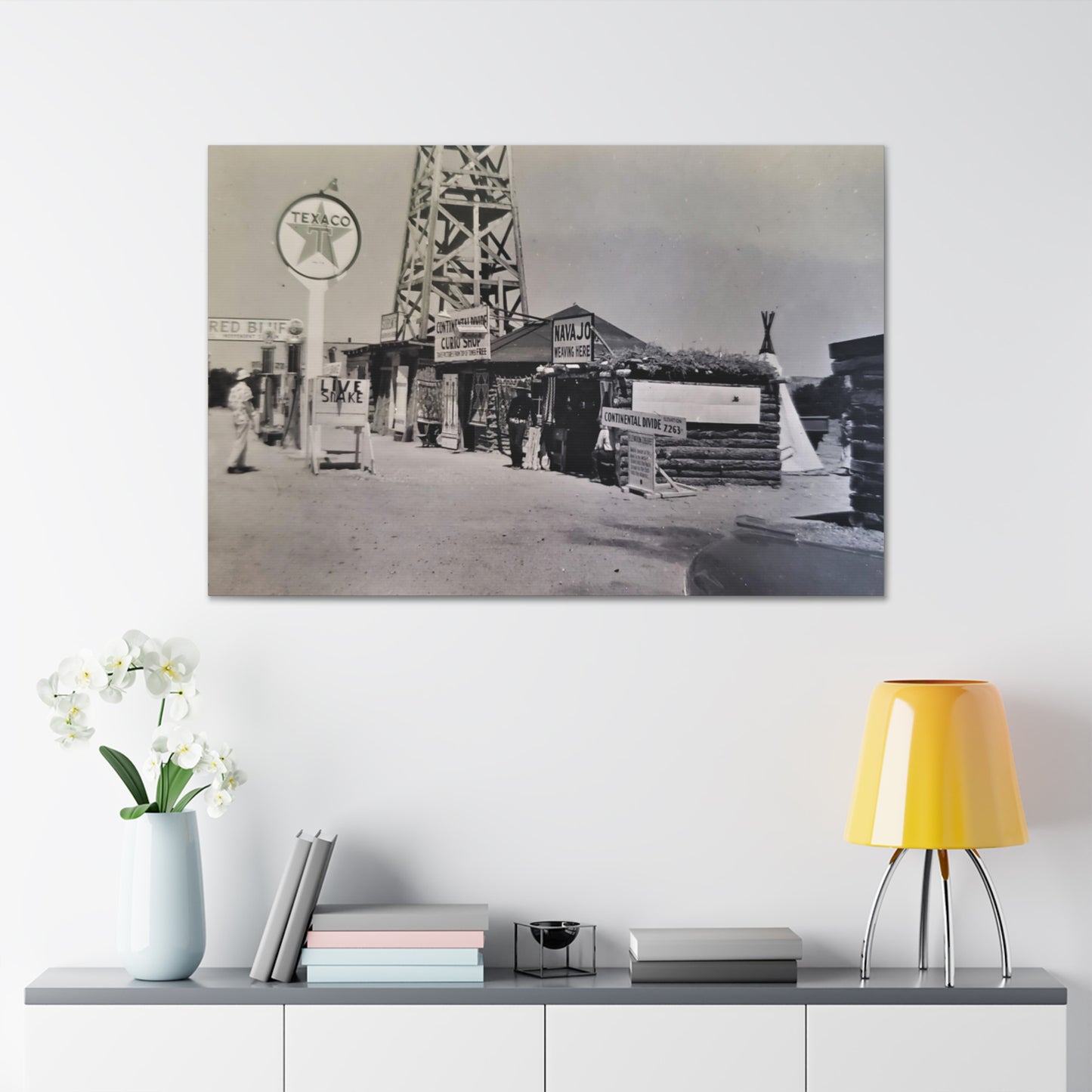 Texaco Station Continental Divide Canvas Gallery Wraps