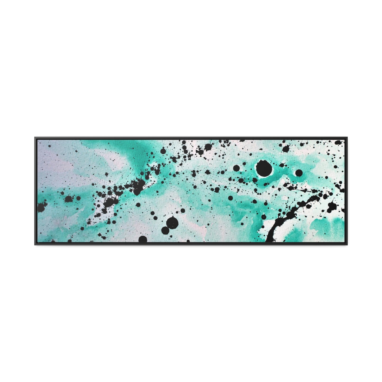 Teal Burst Gallery Canvas Wraps, Horizontal Frame