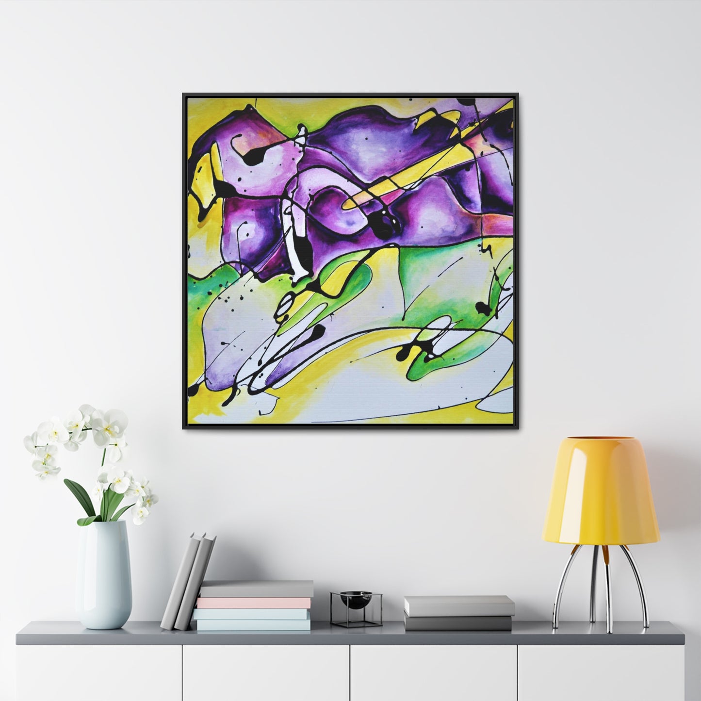 Purple Mountains Gallery Canvas Wraps, Square Frame