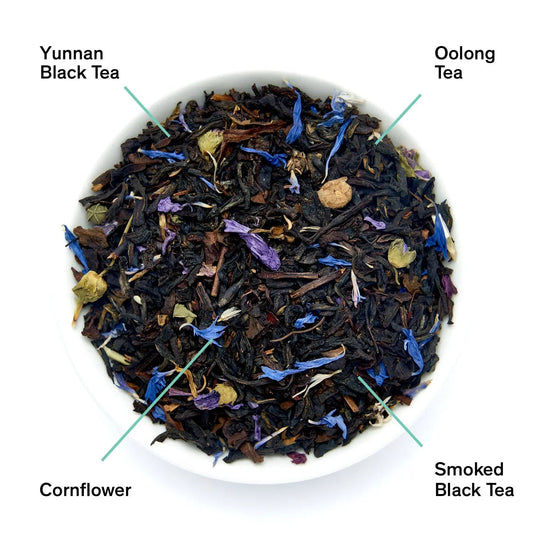 Black Metallic - Violet Elderberry Black Tea 15 Tea Bags - - Beverages > Teas > Black Teas