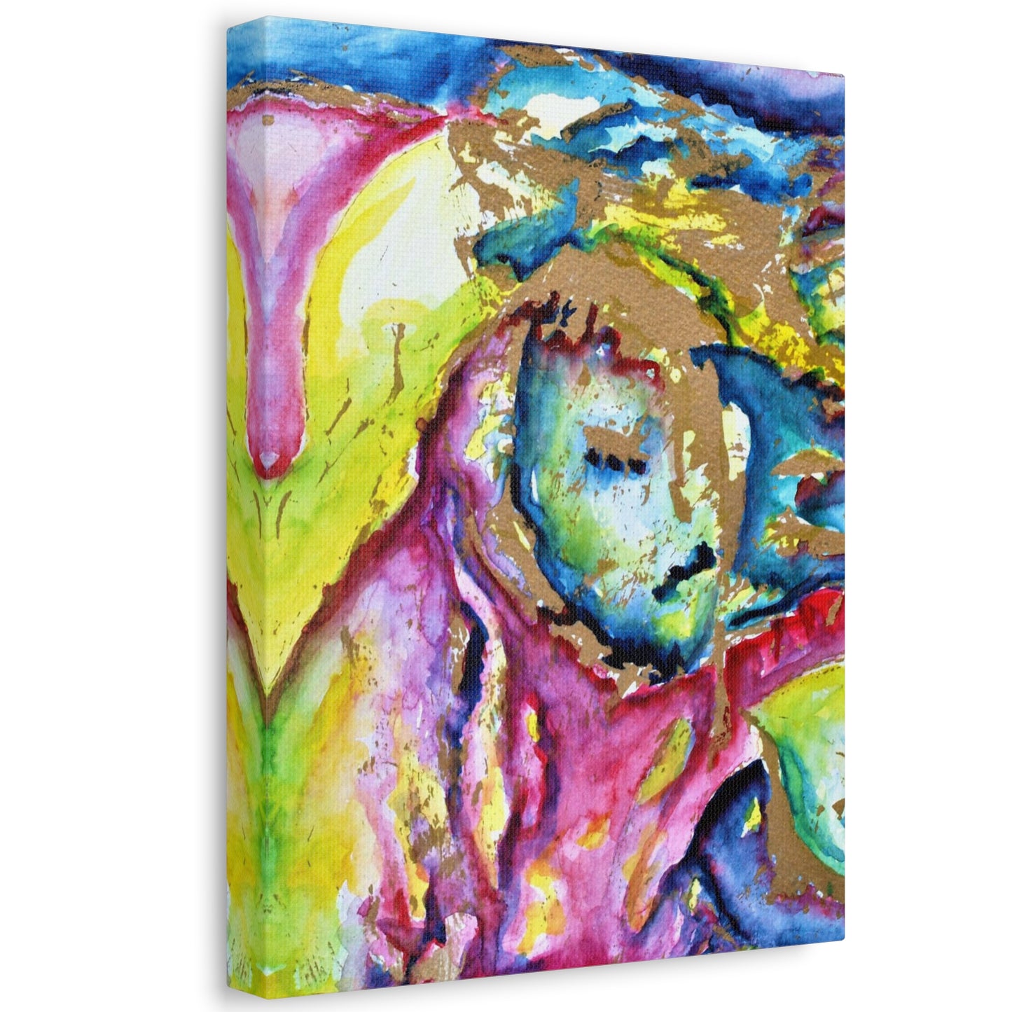 Mother's Face Stretched Canvas