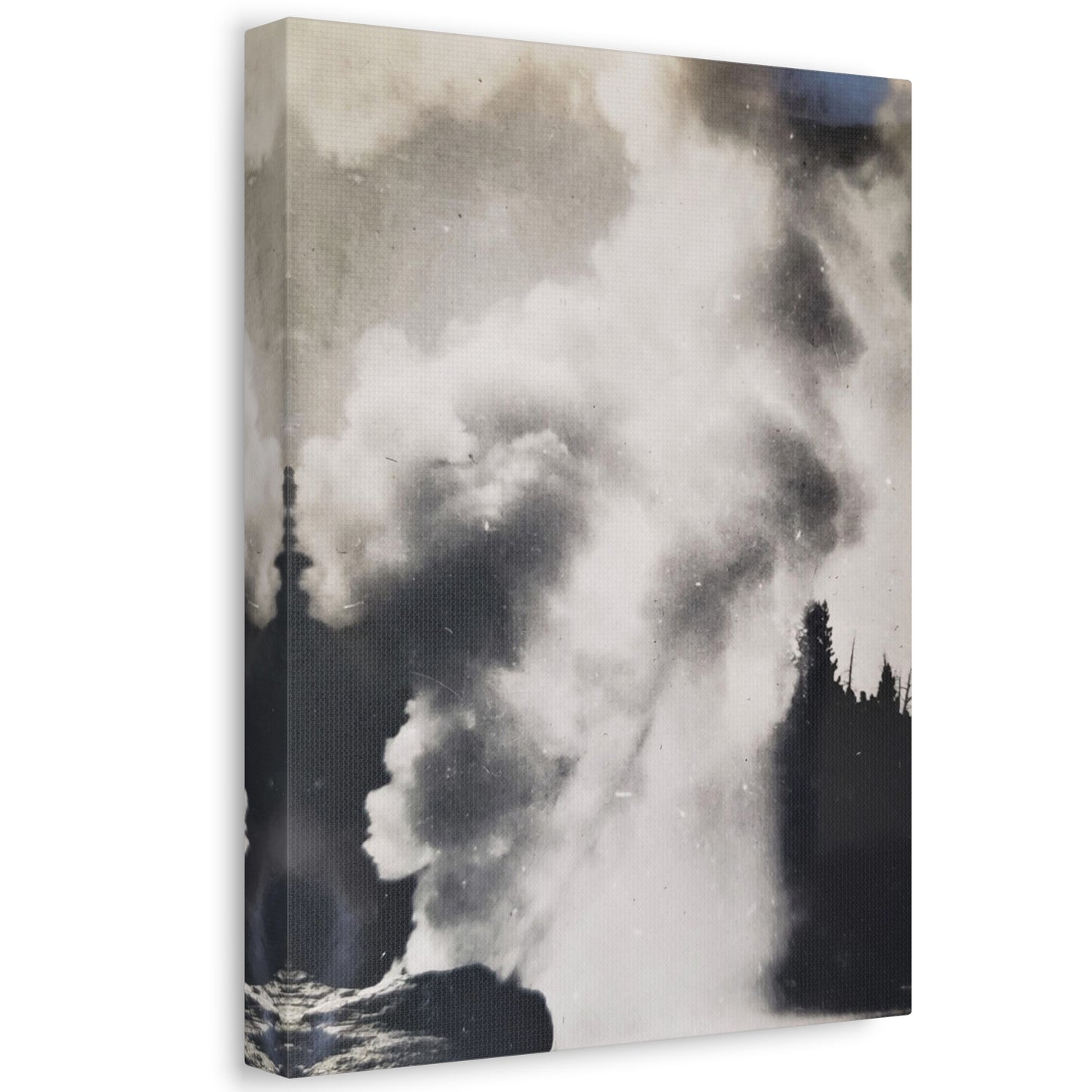 Riverside Geyser Yellowstone Stretched Canvas