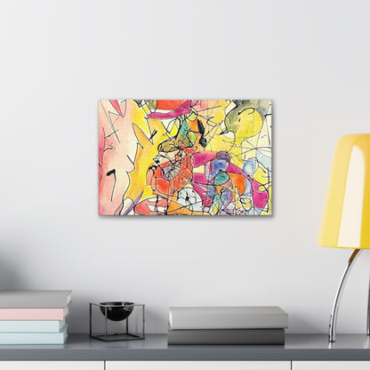 Colorful Abstract Canvas Gallery Wraps 18″ x 12″ 1.25"