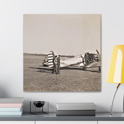 Army Pursuit Plane Ames Airport 1939 Canvas Gallery Wraps 24″ x 24″ 1.25"