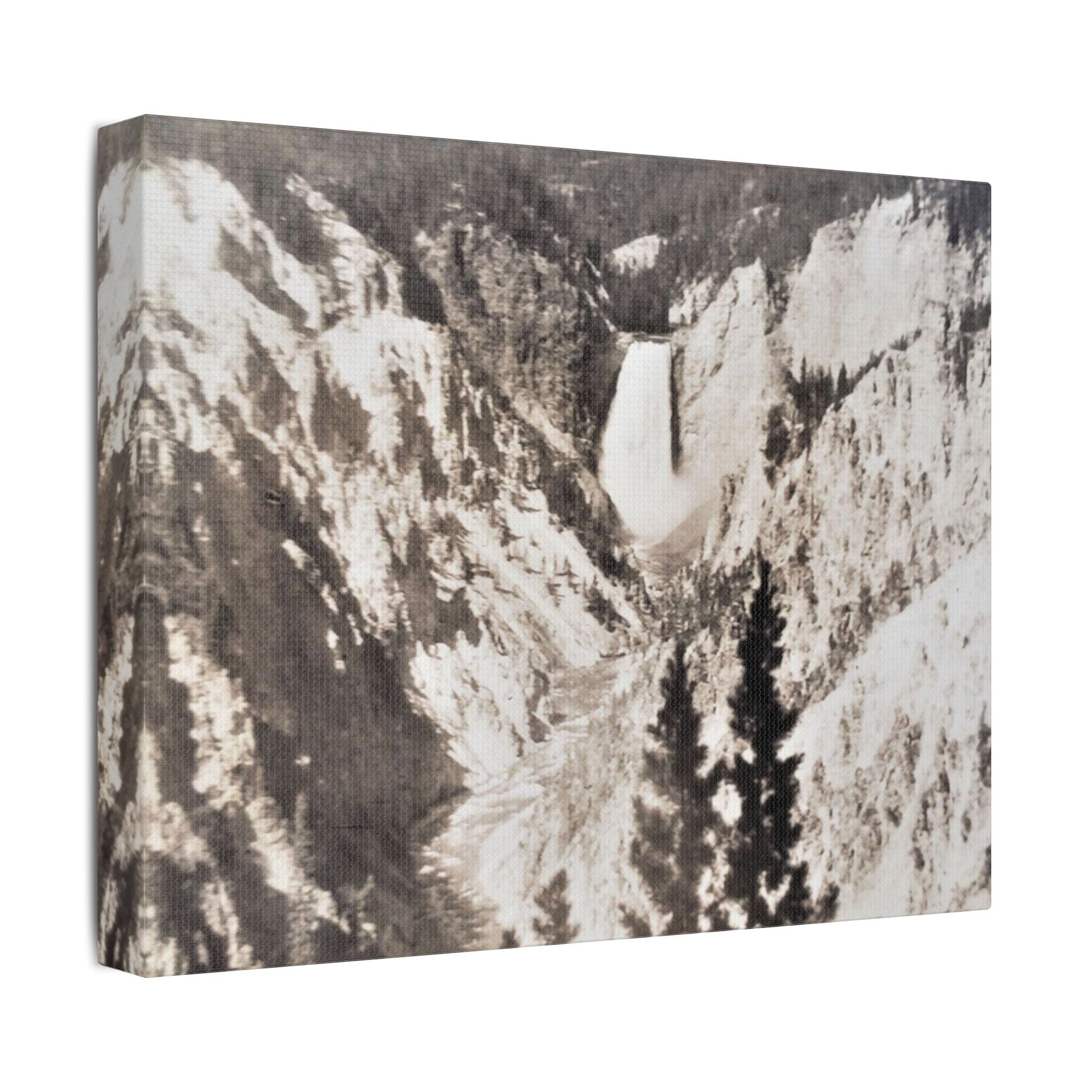 Artists Point Yellowstone Satin Canvas Stretched