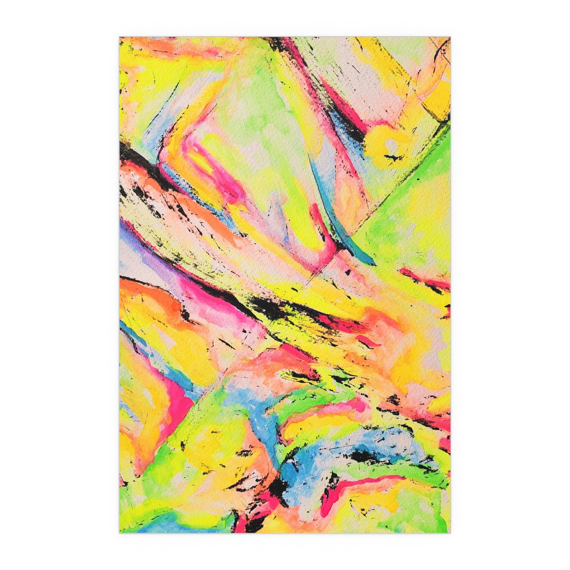 Neon Fire Silk Posters - 24" x 36" (Vertical) Semi Glossy - Poster