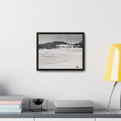 Mammoth Hot Springs Yellowstone Gallery Canvas Wraps Horizontal Frame 14″ x 11″ Black Premium Gallery Wraps (1.25″)